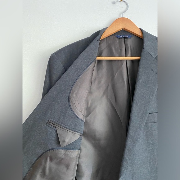Brooks Brothers Men’s Wool Blazer Gray Sport Coat Suit Jacket Formal Wedding 42L - Picture 6 of 12